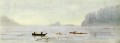 Pescador indio luminismo paisaje marino Albert Bierstadt